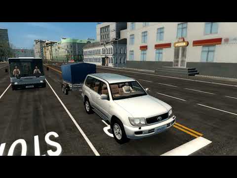 Toyota Land Cruiser 4.7 and Trailer | City Car Driving Simulator