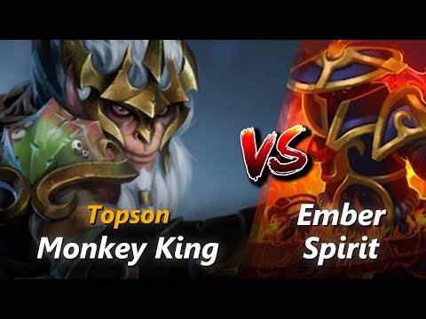 Topson mid Monkey King vs Ember Spirit | First 10 minutes
