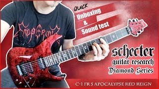 Video thumbnail for Schecter Diamond Series C-1 FR S Apocalypse Red Reign Guitar  -  Quick Unboxing & Sound Test by TheElnick
