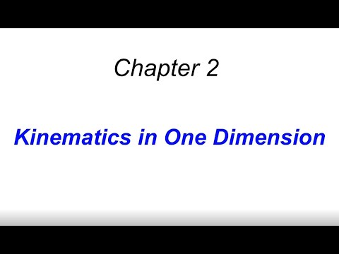 Kinematics in one dimension
