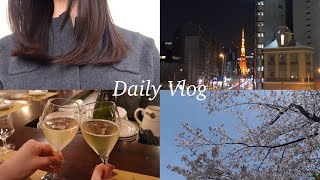vlog)社会人の日常🌸休日,東京モーニング,カフェ☕️,焼肉