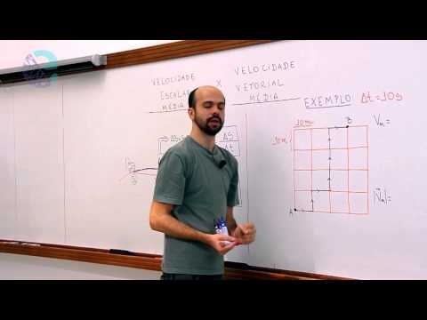 Diferença entre velocidade escalar média e vetorial média