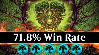 71.8% win rate from Plat to Rank #15 Mythic??? (Mono Green Landfall)