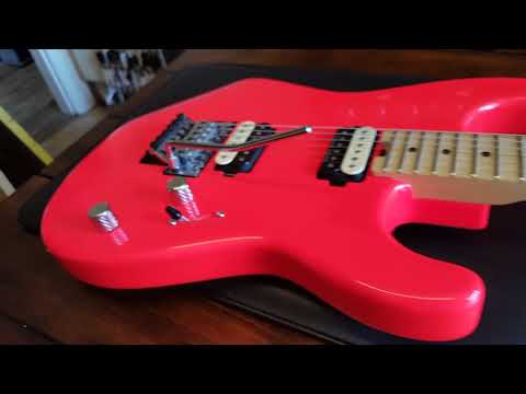 CHARVEL SAN DIMAS SD1 PRO-MOD HH SEYMOUR DUNCAN FLOYD ROSE GUITAR MIM UP CLOSE VIDEO REVIEW