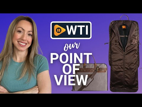 Garment Bags for Travel Leather Canvas Suit Bag with Extended Design Computer Compartment Grey - WTI product video review