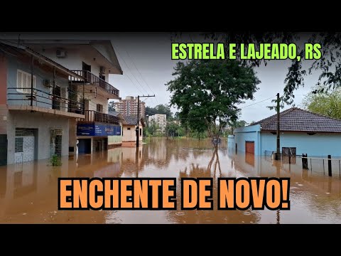 Rio Taquari transborda e causa enchente em Lajeado, RS - 22/07/2026