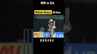 IPL 2021 NITISH RANA BATTING  highlights vs SRH | NITISH RANA 80 RUNS VS SRH IPL 2021 #short