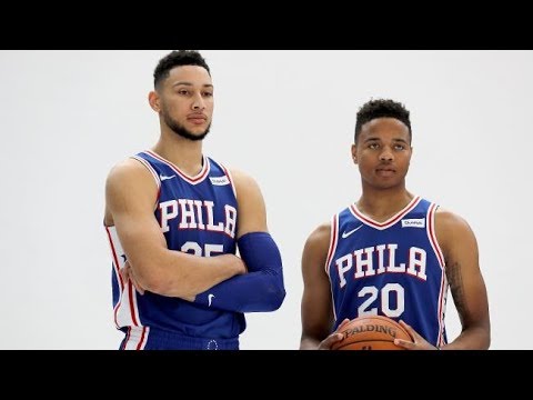 Ben Simmons (18/5/10) & Markelle Fultz (10/1/3) at Wizards (10/18/2017) - DEBUTS! FUTURE!