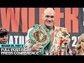TYSON FURY'S FULL POST FIGHT PRESS CONFERENCE VS DEONTAY WILDER 2 - WILDER FURY 2 POST FIGHT