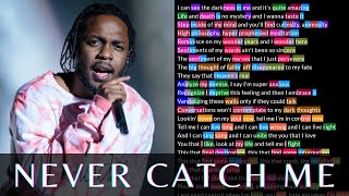 Kendrick on Never Catch Me | Rhymes Highlighted