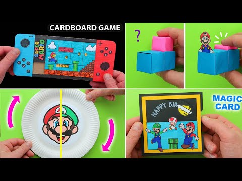 6 Cool Super Mario Paper crafts DIY. Super Mario Game from paper. How to make PAPER CRAFTS for FANS