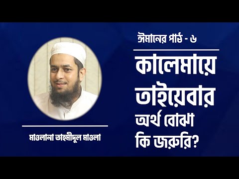 কালেমায়ে তাইয়েবার অর্থ বোঝা কি জরুরি? মাওলানা তাহমীদুল মাওলা [ঈমানের পাঠ]