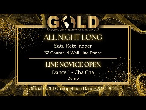 GOLD 2024 Line Novice Open - Dance 1: Cha Cha "All Night Long" - Demo with music