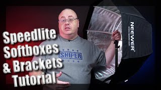 How To Setup Speedlite Umbrellas & Umbrella Softboxes - Plus Flash Bracket & Lighting Options