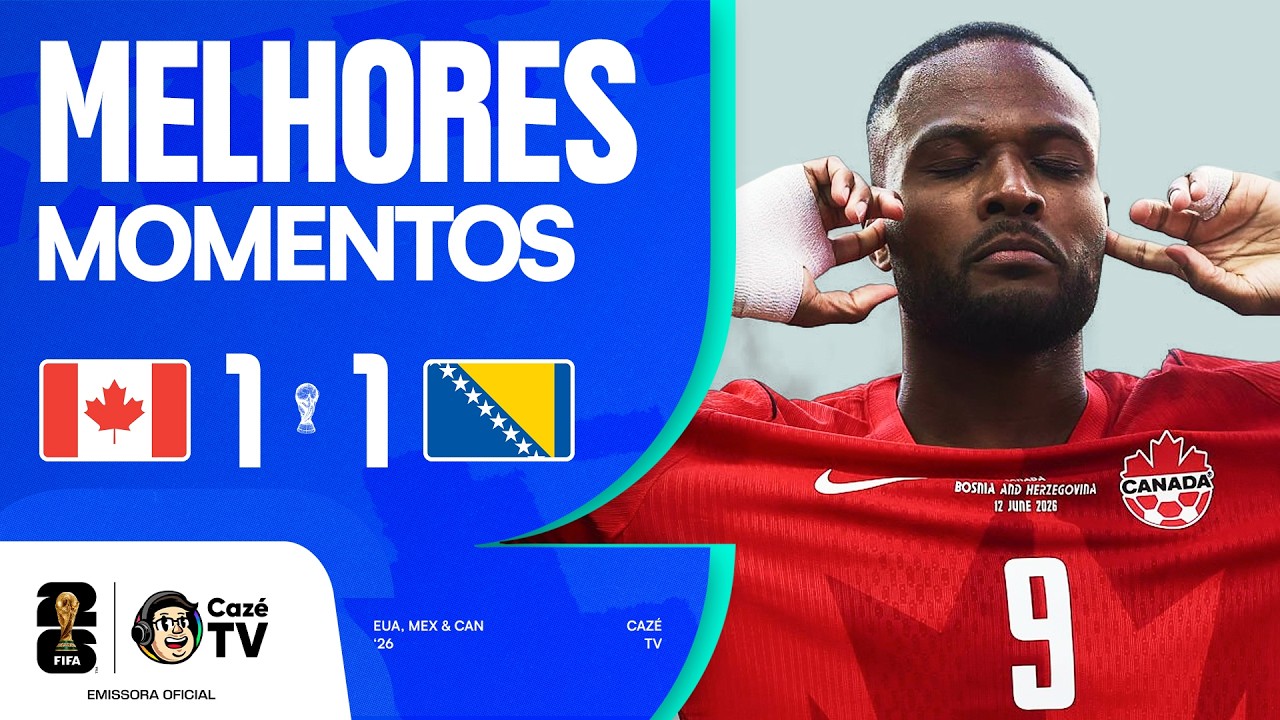 MELHORES MOMENTOS: CANADÁ 1 X 1 BÓSNIA E HERZEGOVINA | COPA DO MUNDO FIFA™ 2026 | 1ª RODADA