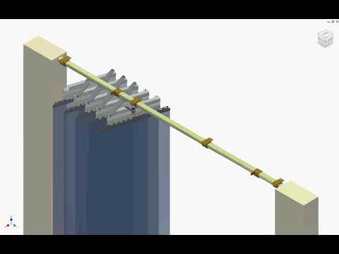 EASY HANG "QUICK-STRIP" PVC Streifenvorhang mit Scherenfaltsystem B8.1-M