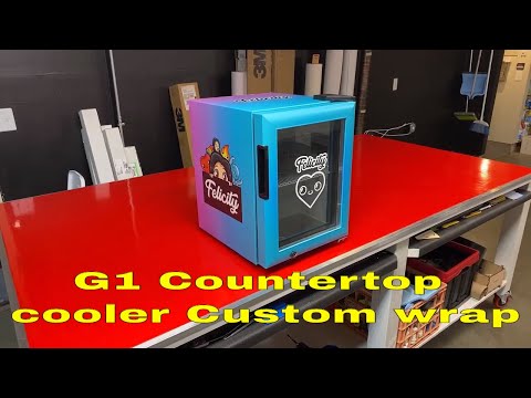 Custom mini fridge wrap G1 countertop cooler