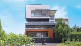 Multi Story Residential Elevation that inspires and shines | MetaShingles, Metalouver and MetaFlutes
