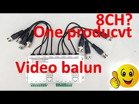 Simulation video balun 8ch for ahd cvi camera integrated pas...