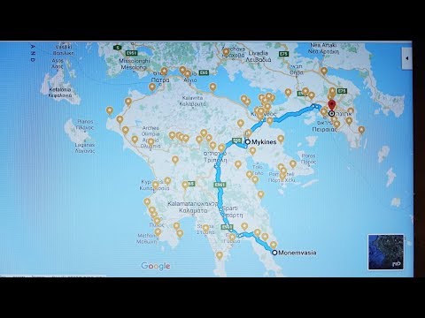 לאתונה DRIVING IN THE " Peloponnese" ALL THE  WAY Μονεμβασιά/MONEMVASIA TO ATHENS AREA  Ελλάδα 2018