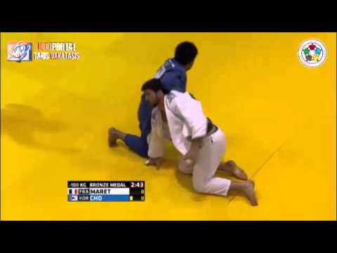 Judo Grand Prix Dusseldorf 2015 Bronze -100kg MARET Cyrille (FRA) vs. CHO Guham (KOR)