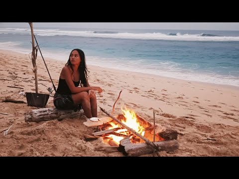 fishing for dinner & cooked it on the BEACH