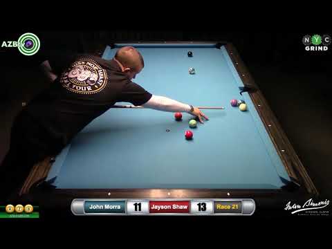 Jayson Shaw vs John Morra - 2015 Race to 21 10-Ball Part 2