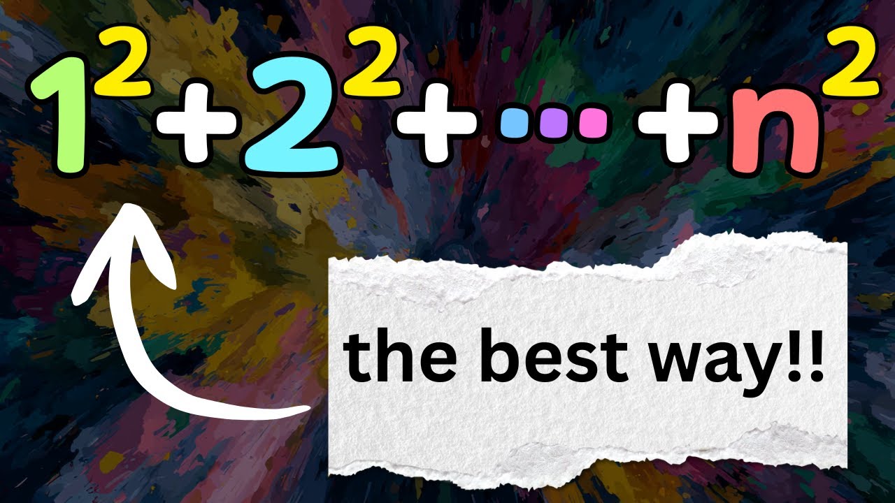 hands down the best way to prove the sum of squares formula