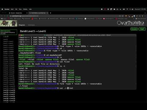 OverTheWire Bandit Level 5-6