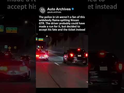 Nissan GTR driver pulled over for shooting flames