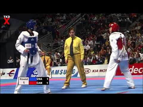 WTF Worlds 2005 Female Feather Weight Semi Final - Diana Lopez (USA) v Karine Sergerie (Canada)