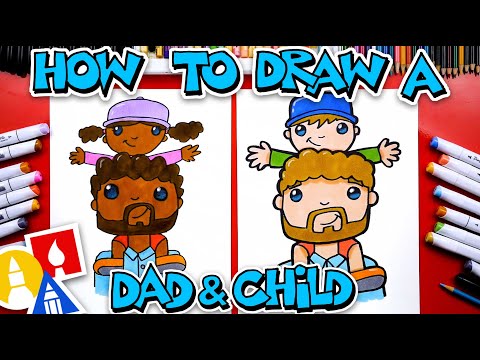 How To Draw A Child On Dad's Shoulders