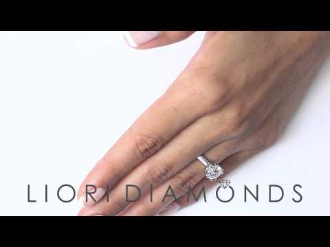 ER - 1221 - 2.01 Ct. GIA Certified E-SI2 Round Diamond Solitaire Engagement Ring In Platinum