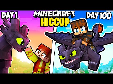 I Survived 100 Days as HICCUP in Minecraft