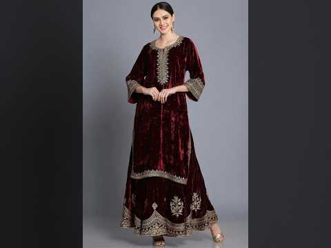 Velvet dress design 2024|New velvet suit design|velvet dress design ideas for wedding