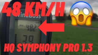HQ Symphony Pro 1.3 im Starkwind bis 50 km/h