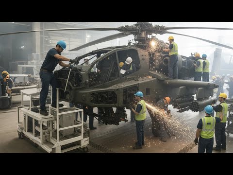 Inside the AH-64 Apache Factory: Building America’s Most Lethal Attack Helicopter (Full Process)