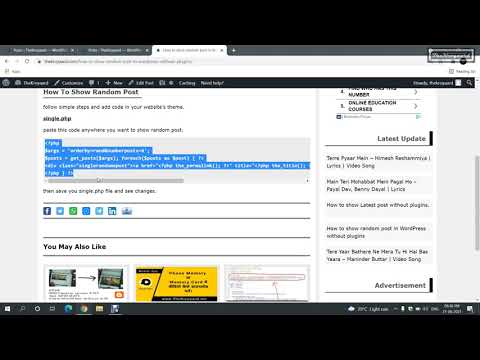 How to show random post thumbnail