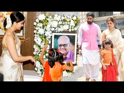 Bachchan Family At 13th Day Prayer Meet Of Late Krishnaraj Rai