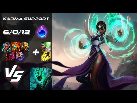 SUPPORT Karma vs Thresh - NA Grandmaster Patch 14.13