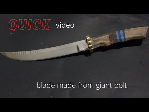 survival knife forged from bolt] knife making