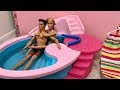 Barbie and Ken Morning Routine! Pool! Swim!