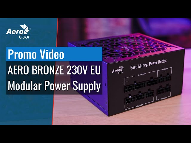 Vídeo relacionado con Aerocool LUXPRORGB550M, Fuente de Alimentación Semi-Modular RGB 550W, 80Plus Bronze +88%, Condensadores Japoneses, Ventilador FDB 14cm con Tecnología APFC, Compatible ARGB, 5 Años de Garantía, Negro