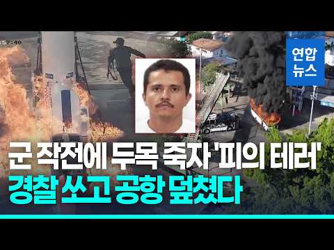 멕시코, 카르텔 두목 '엘 멘초' 사살…피의 보복에 전쟁 방불 / 연합뉴스 (Yonhapnews)
