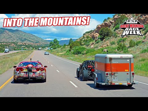 Race Week 2019 DAY 2: Mountain Driving the Racecars to Denver - RAIN, Bald Eagles, and Overheating!