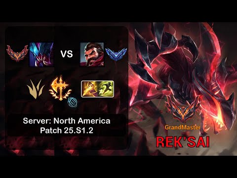 Rek'Sai Jungle vs Graves - NA GrandMaster - Patch 25.S1.2