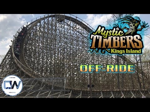 Off-ride footage of a Mystic Timbers train
