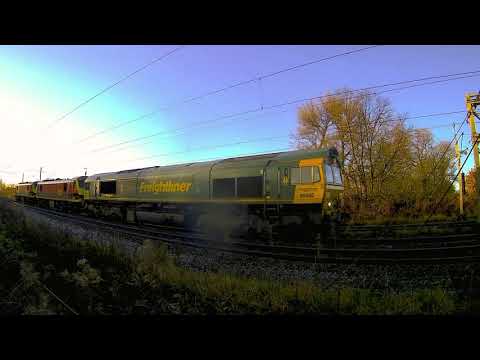 66560 With 90007 & 90047 At Bamfurlong - 22nd November 2021