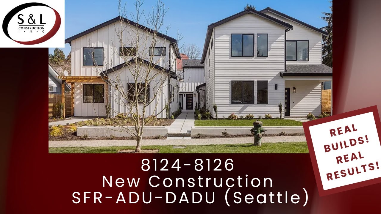 8124-8126 New Construction SFR ADU DADU Seattle