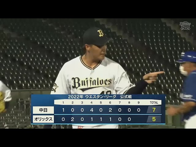 【ファーム】反撃の狼煙となるか!! バファローズ・齋藤綱記 この回を3者凡退で抑える完璧なピッチング!! 2022年8月14日  オリックス・バファローズ 対 中日ドラゴンズ
